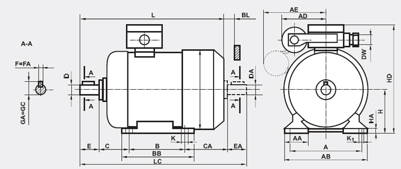 silniki-1-faz_63_lapy Silniki elektryczne 1-faz o wzniosie osi wału 63